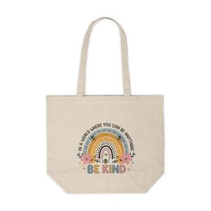 Be Kind Custom Canvas Tote Bag